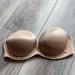 Nude strapless 32C bra